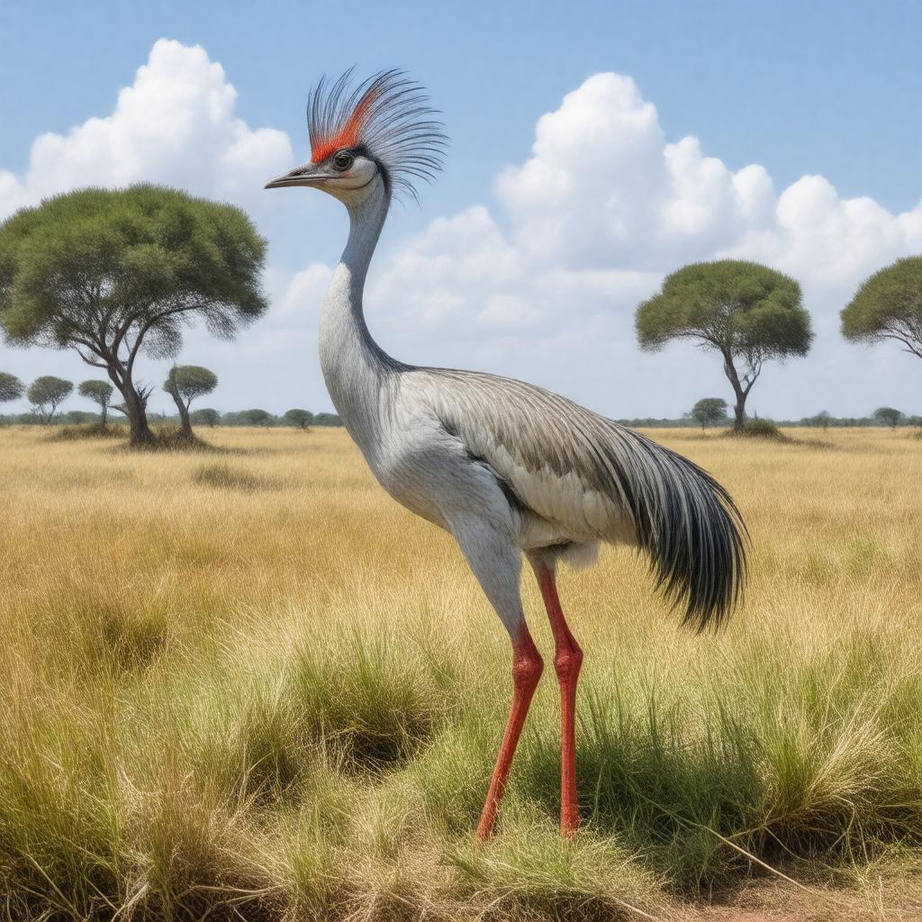 AI-created image of Cariamiformes