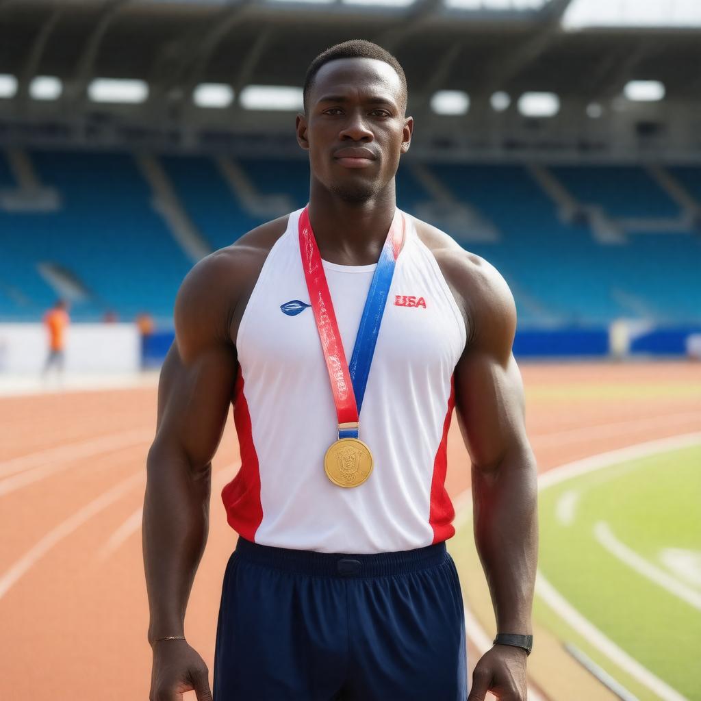 AI-created image of Carl Lewis