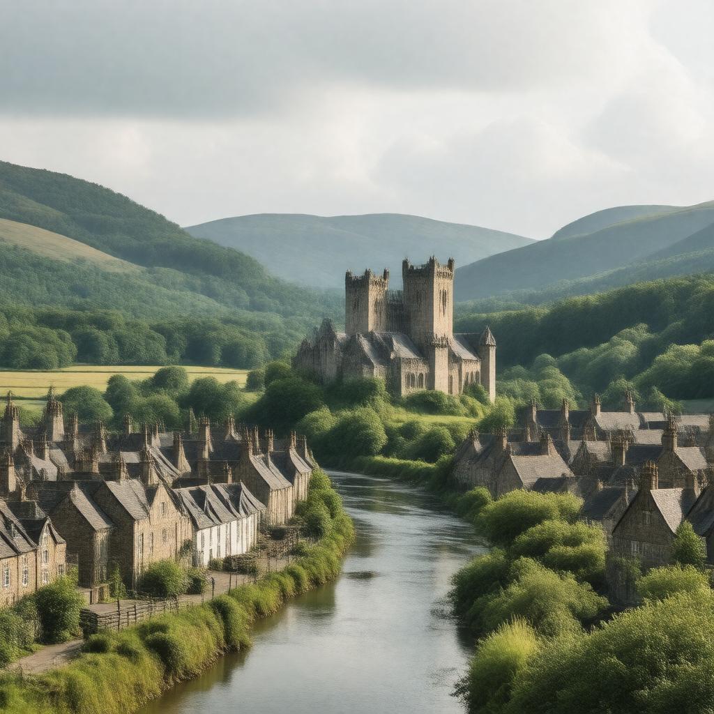 AI-created image of Carmarthen