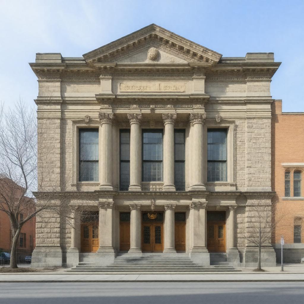 AI-created image of Carnegie Library of Pittsburgh