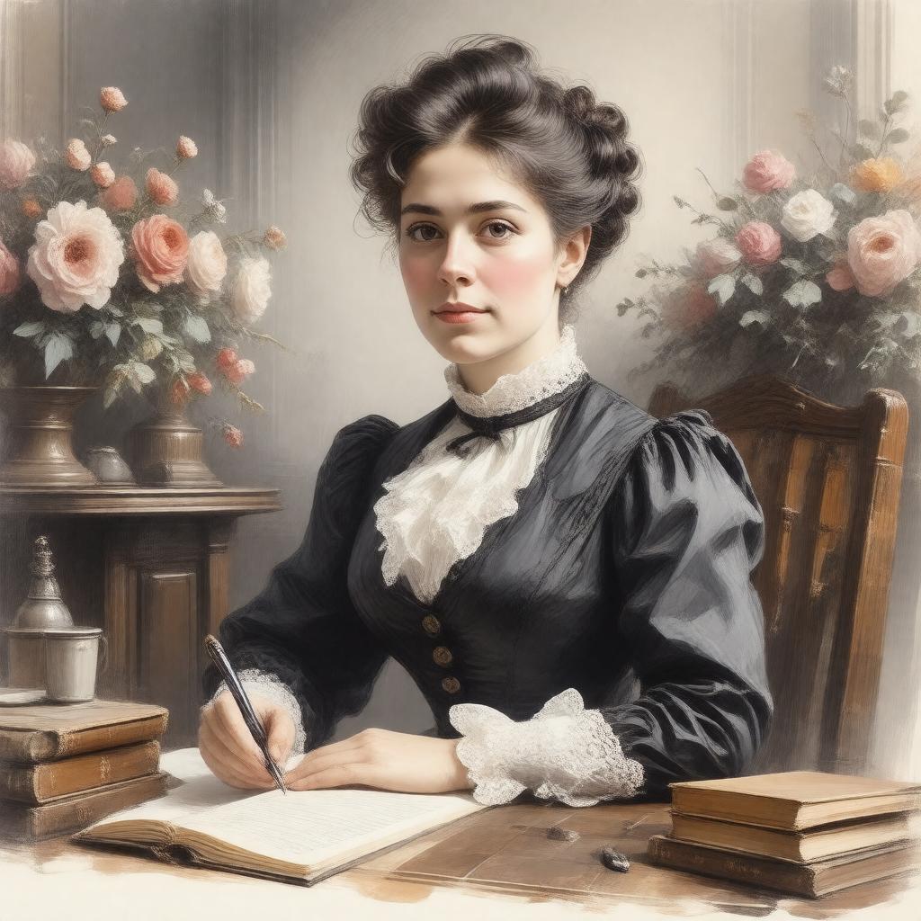 Click to view larger image AI-created image of Caroline Alice Roberts