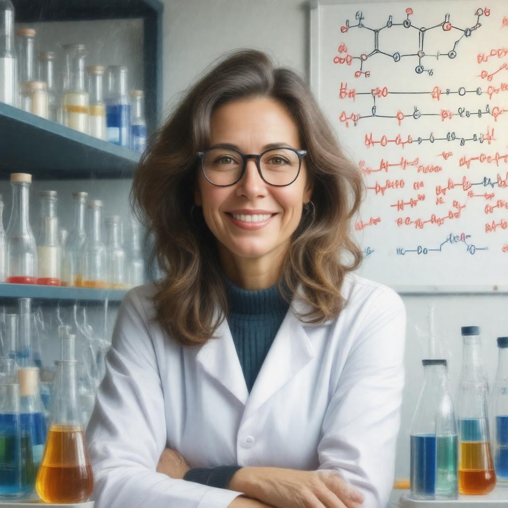 AI-created image of Carolyn Bertozzi