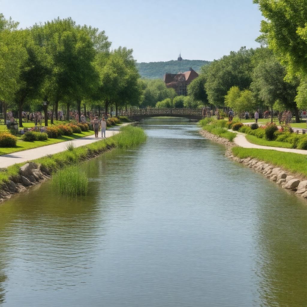 Click to view larger image AI-created image of Carroll Creek Park