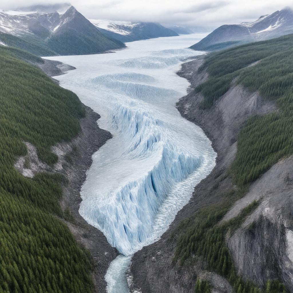 AI-created image of Carroll Glacier
