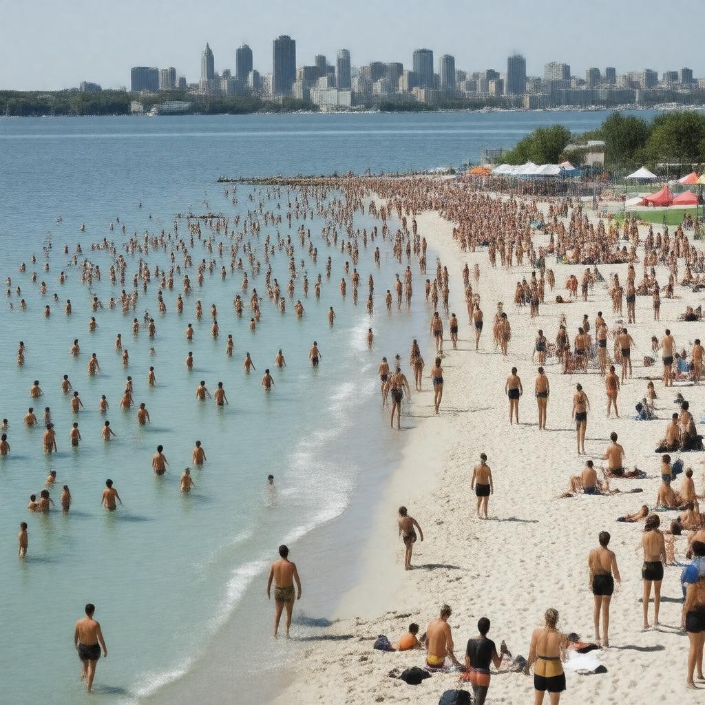 Click to view larger image AI-created image of Carson Beach