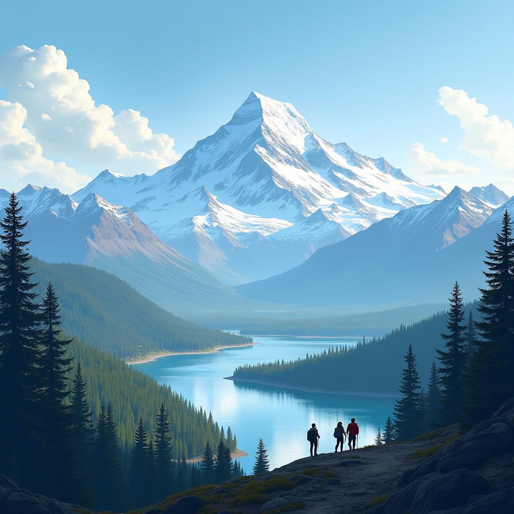 AI-created image of Cascade Range