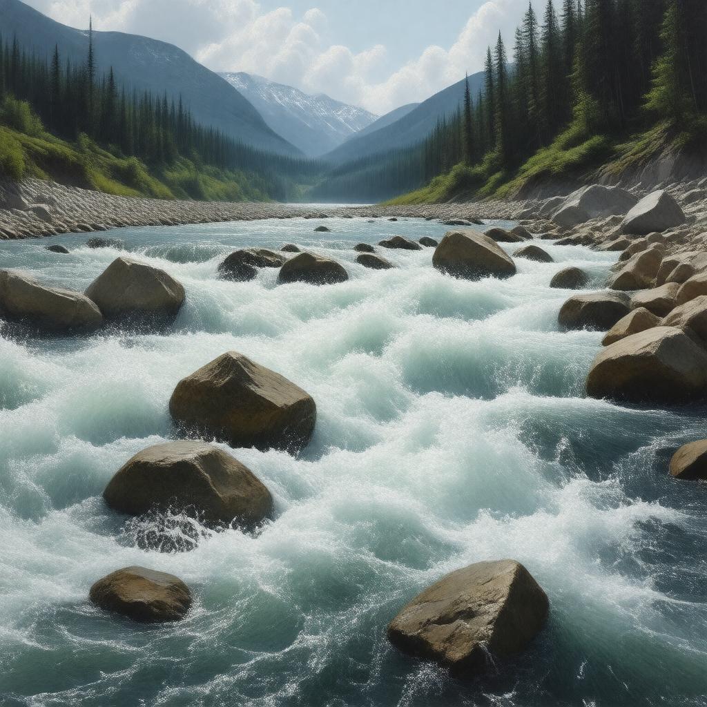 Click to view larger image AI-created image of Cascade Rapids