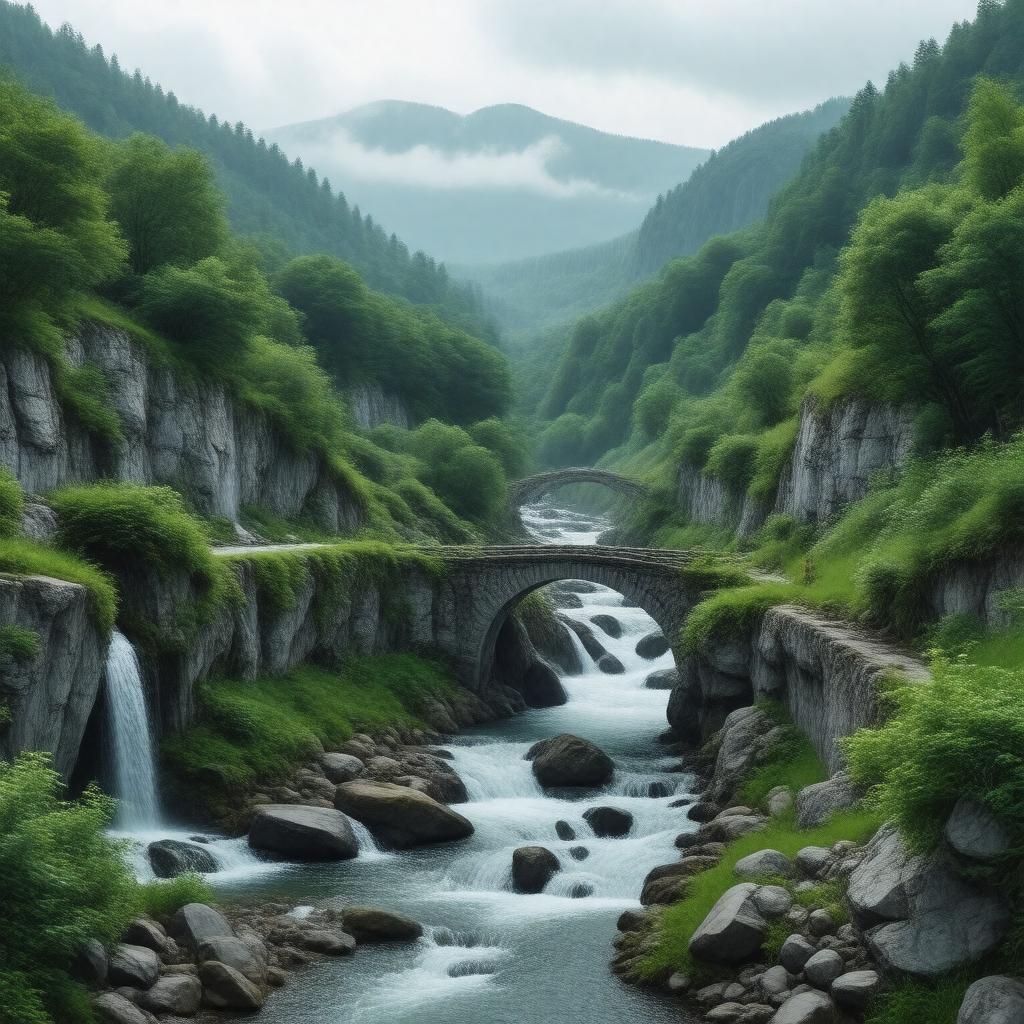 Click to view larger image AI-created image of Cascadilla Gorge