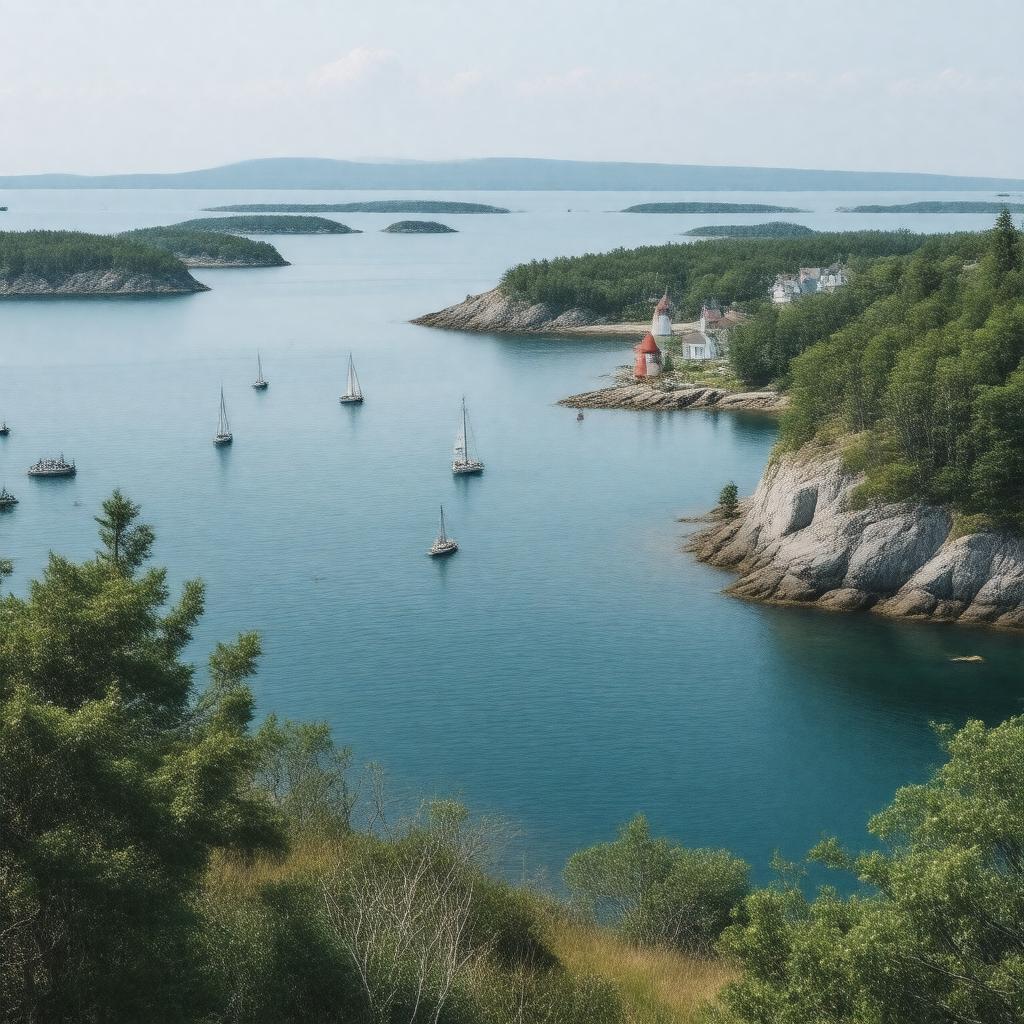 AI-created image of Casco Bay