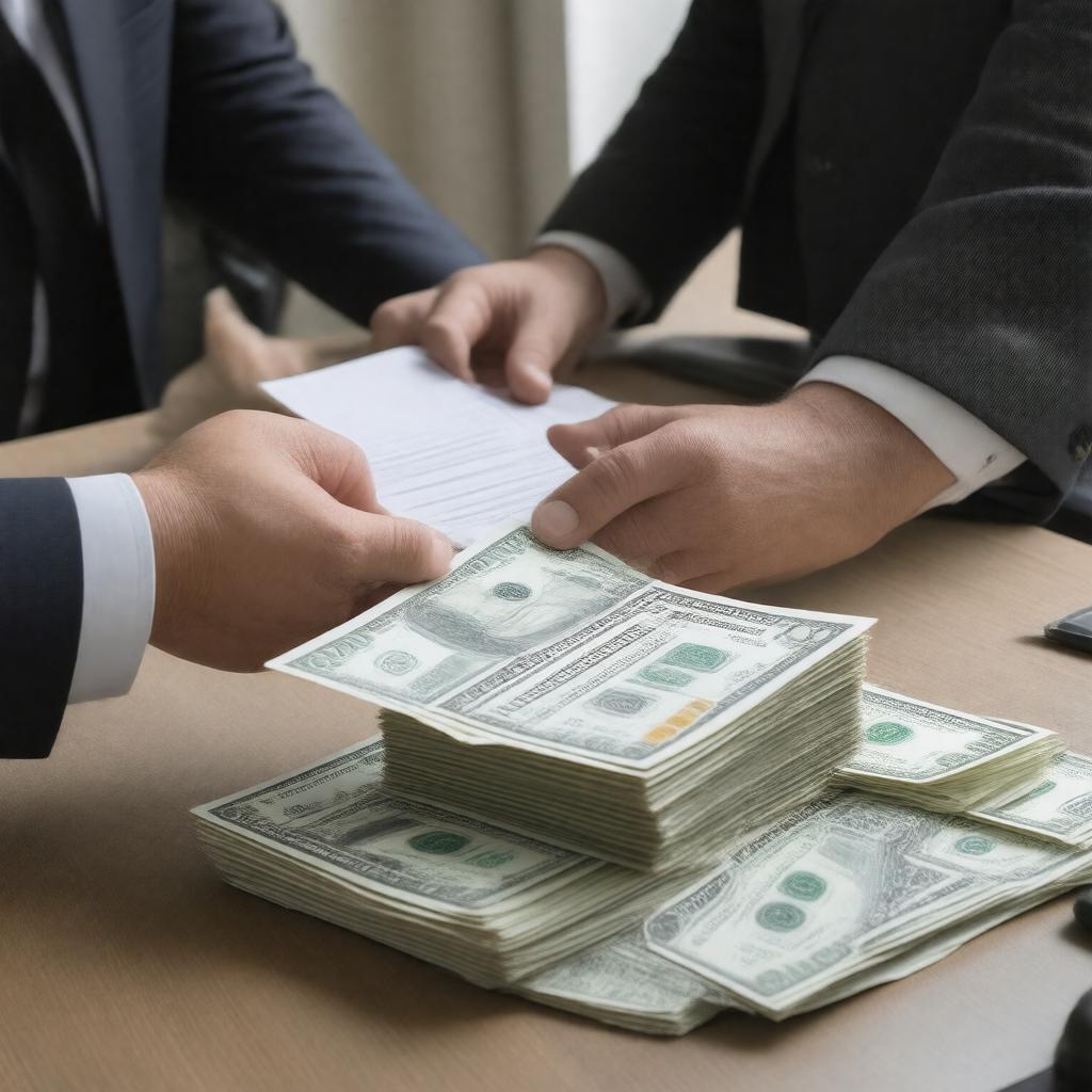 Click to view larger image AI-created image of Cash against documents