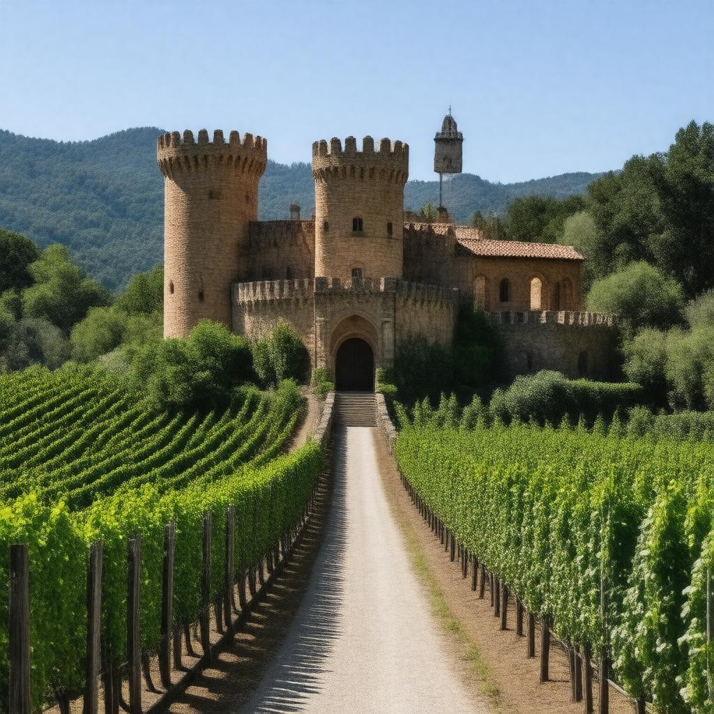 AI-created image of Castello di Amorosa