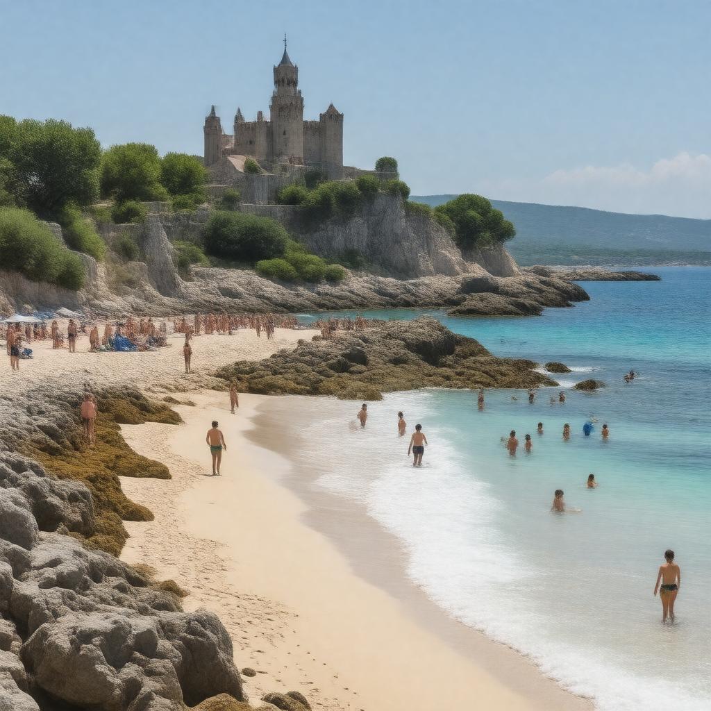 AI-created image of Castle Beach