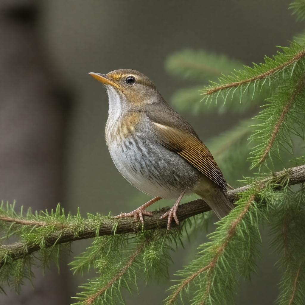 Click to view larger image AI-created image of Catharus guttatus