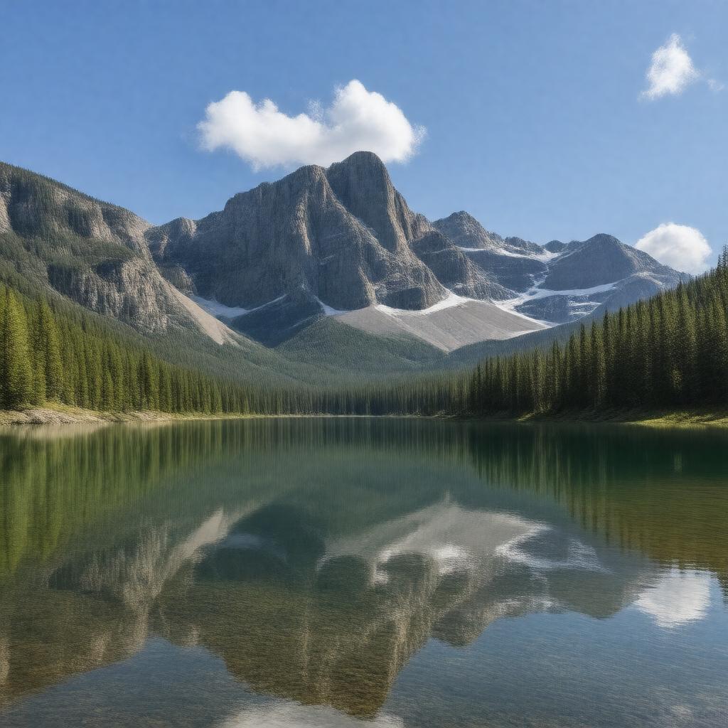 AI-created image of Cathedral Lake