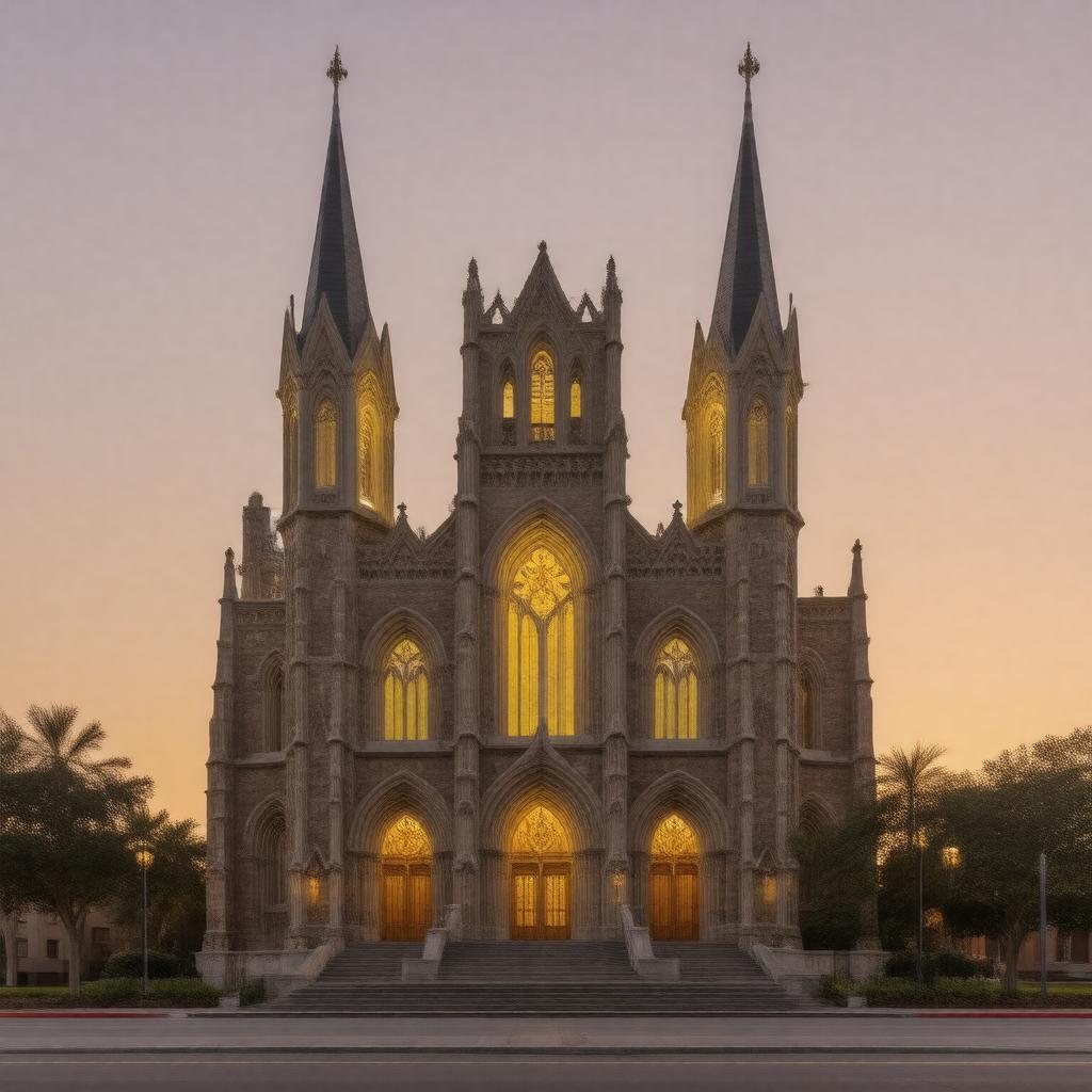 AI-created image of Cathedral of Saint John the Baptist, Savannah