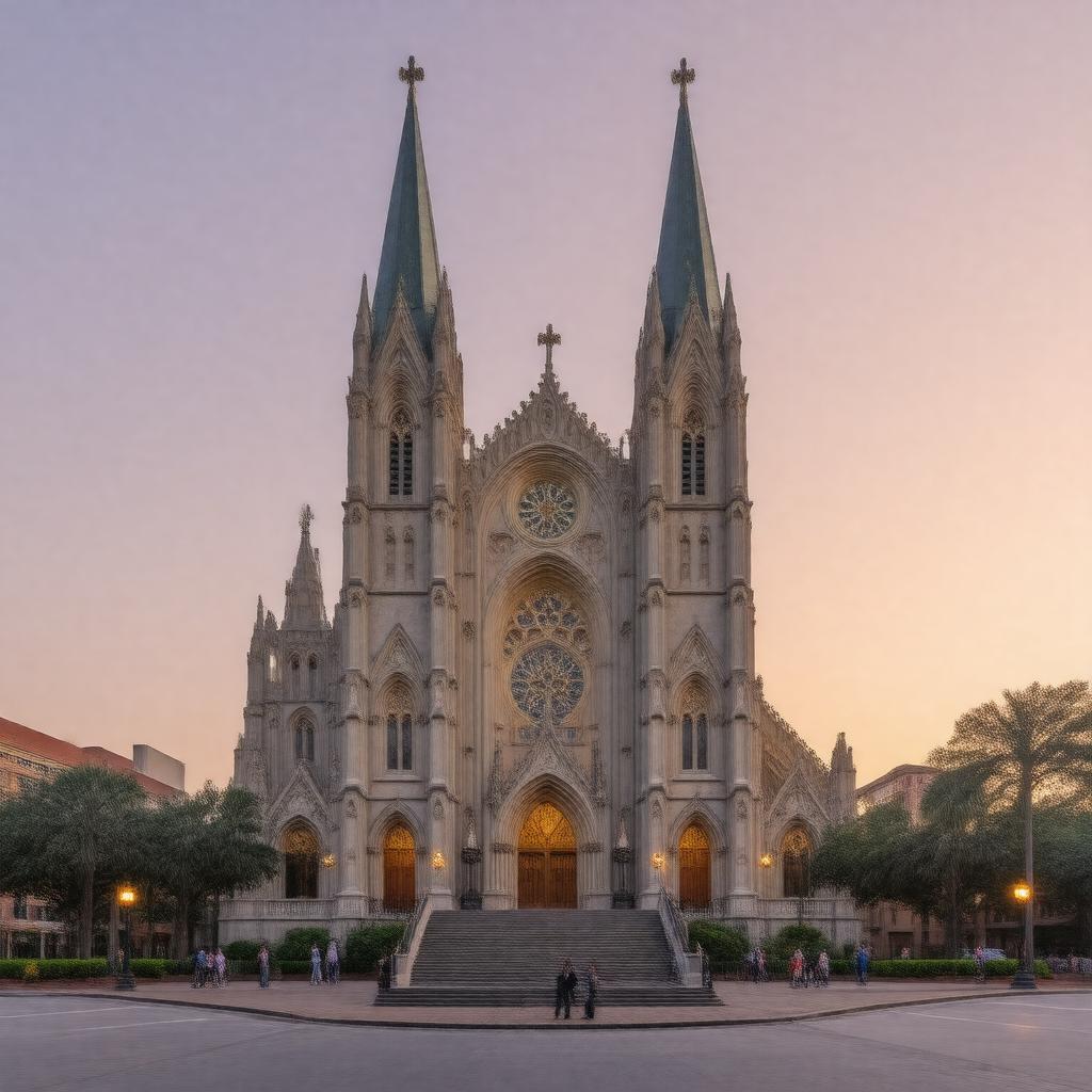 AI-created image of Cathedral of Saint John the Baptist, Savannah, Georgia