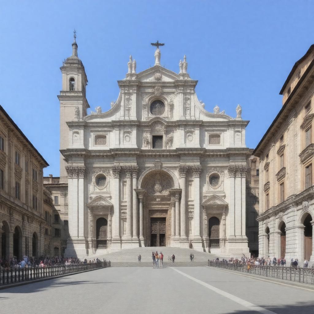 AI-created image of Cathedral of Saint John the Baptist, Turin, Italy