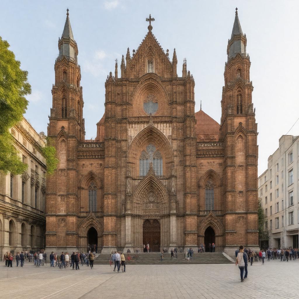 AI-created image of Cathedral of Saint John the Baptist, Warsaw