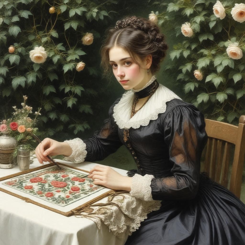 AI-created image of Catherine Madox Brown