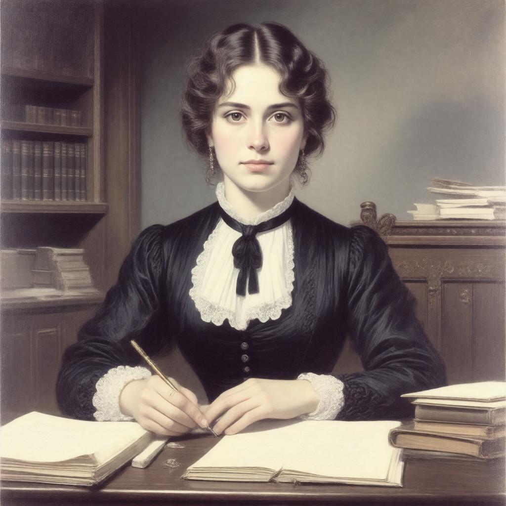 AI-created image of Catherine Maria Sedgwick