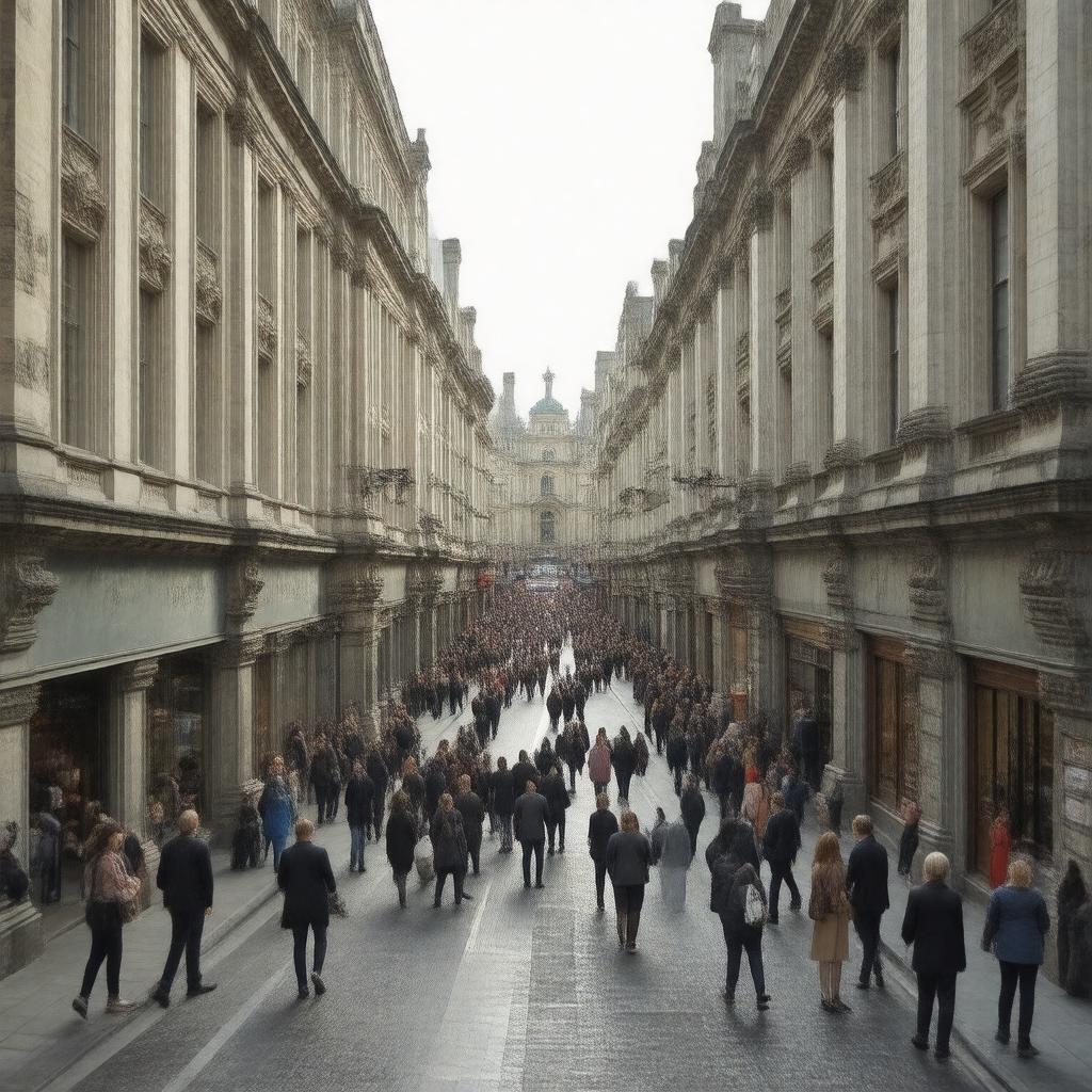 AI-created image of Catherine Street, Covent Garden, London, England