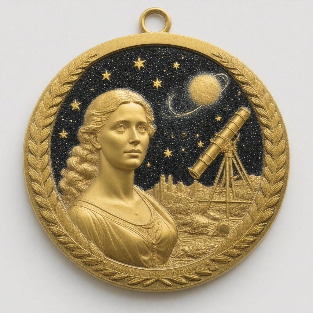 Click to view larger image AI-created image of Catherine Wolfe Bruce Gold Medal