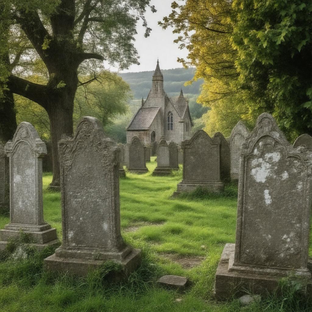 AI-created image of Cemetery at Cheriton Fitzpaine