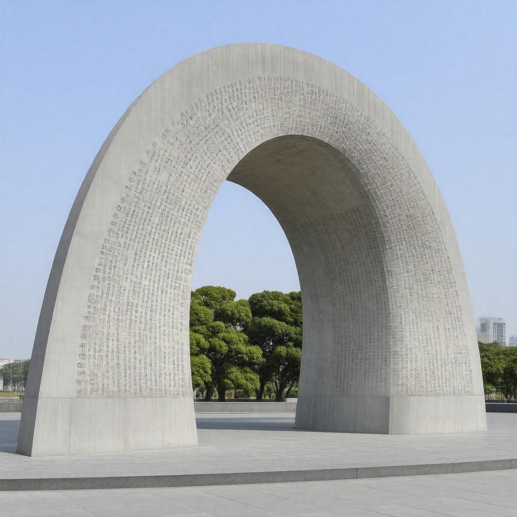 AI-created image of Cenotaph for the A-bomb Victims