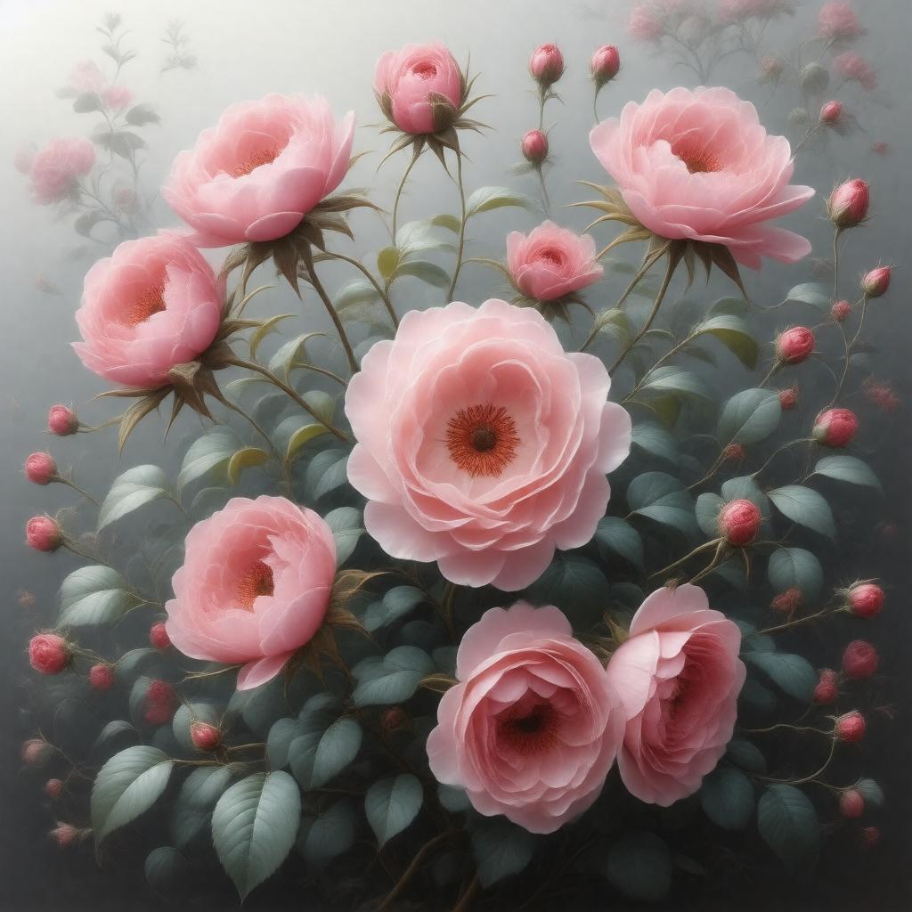 Click to view larger image AI-created image of Centifolia rose