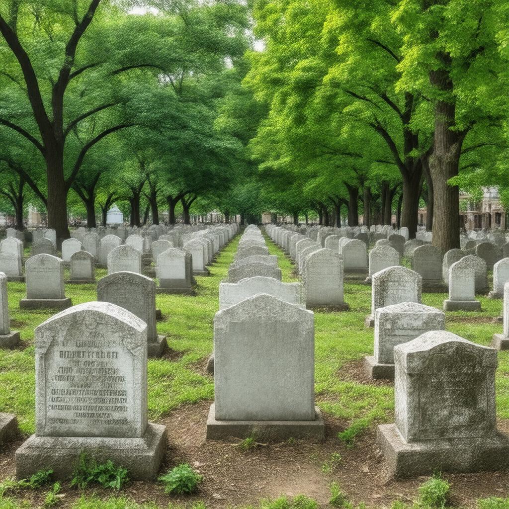 AI-created image of Central Burying Ground, Boston