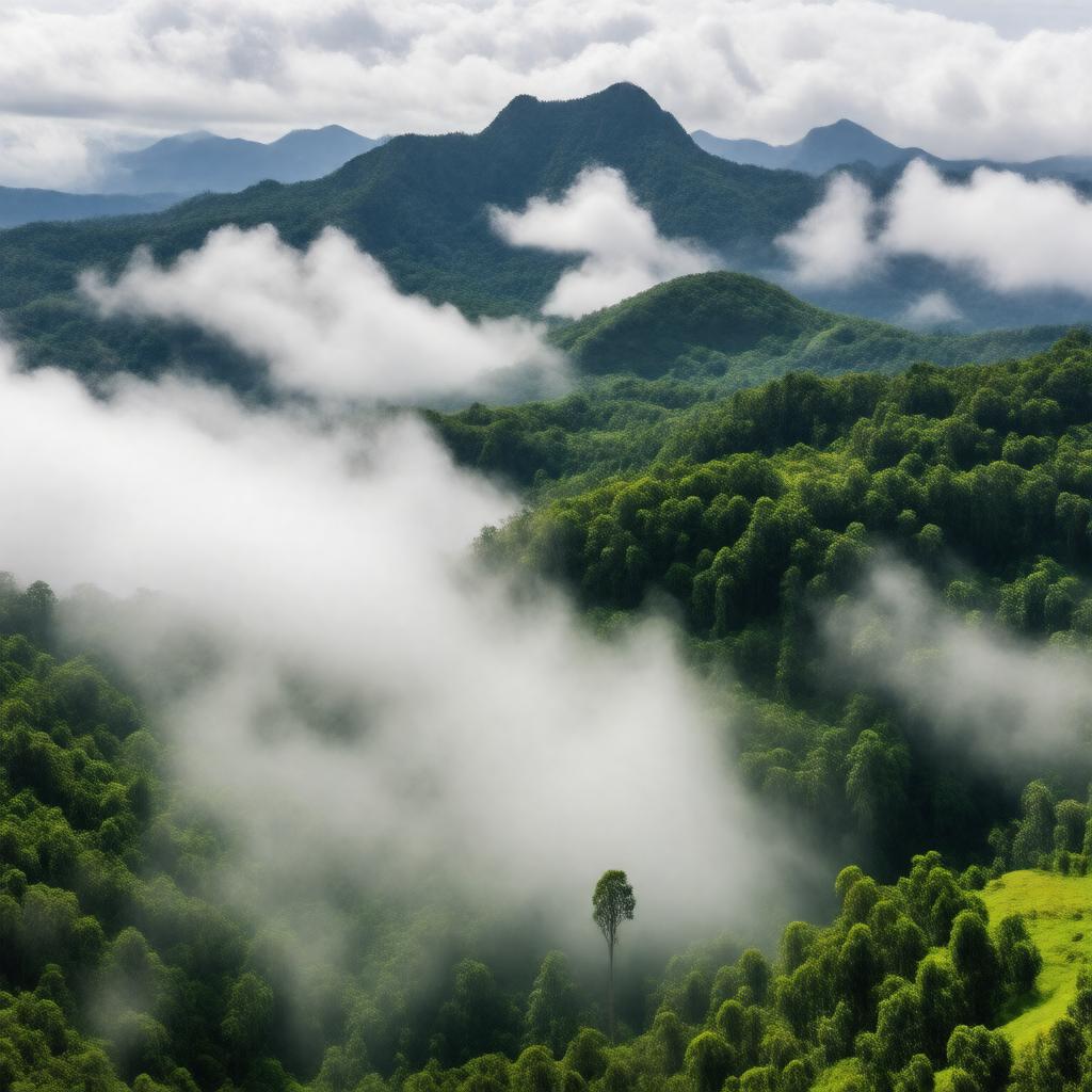 AI-created image of Central Highlands of Sri Lanka