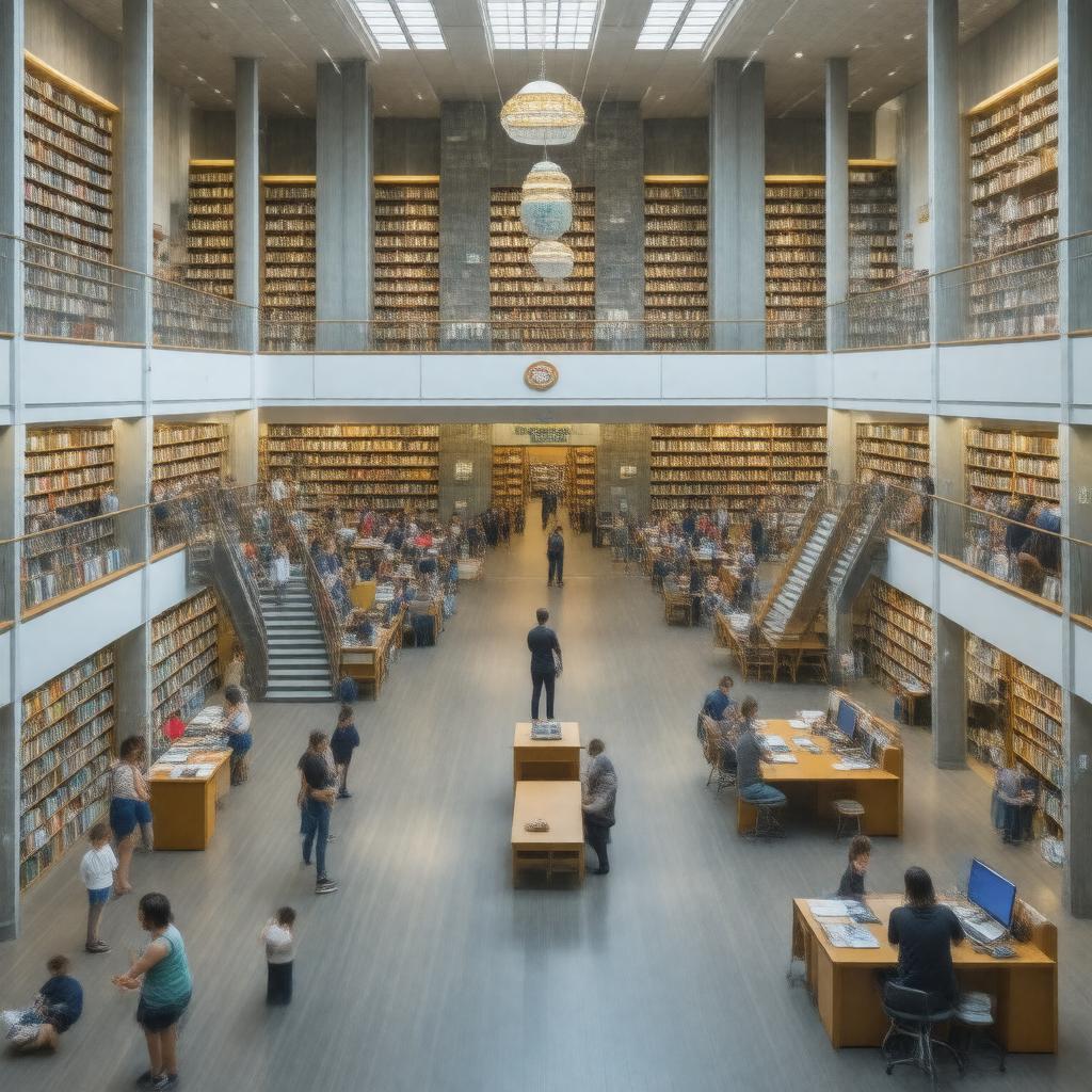 AI-created image of Central Library
