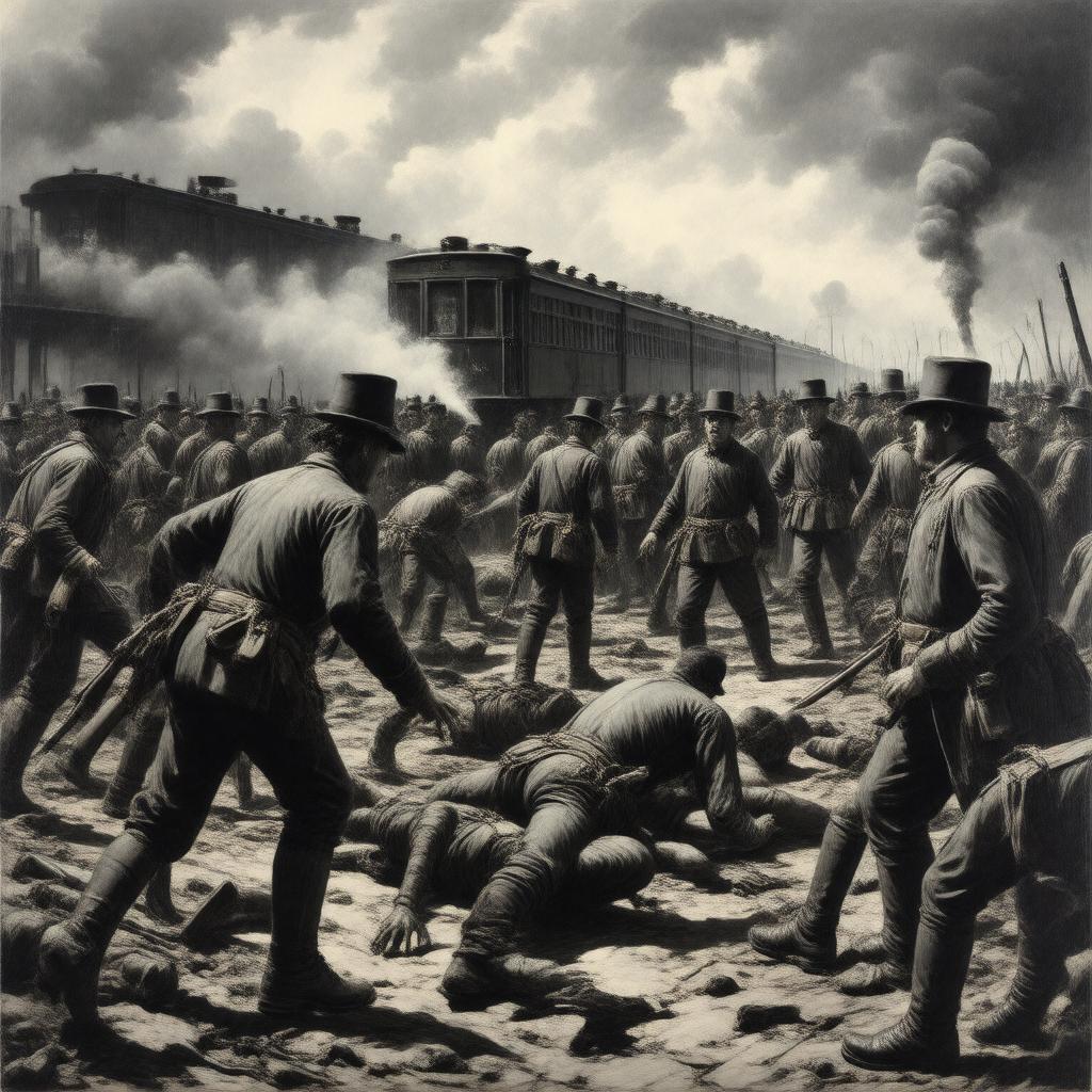 AI-created image of Centralia Massacre (1864)