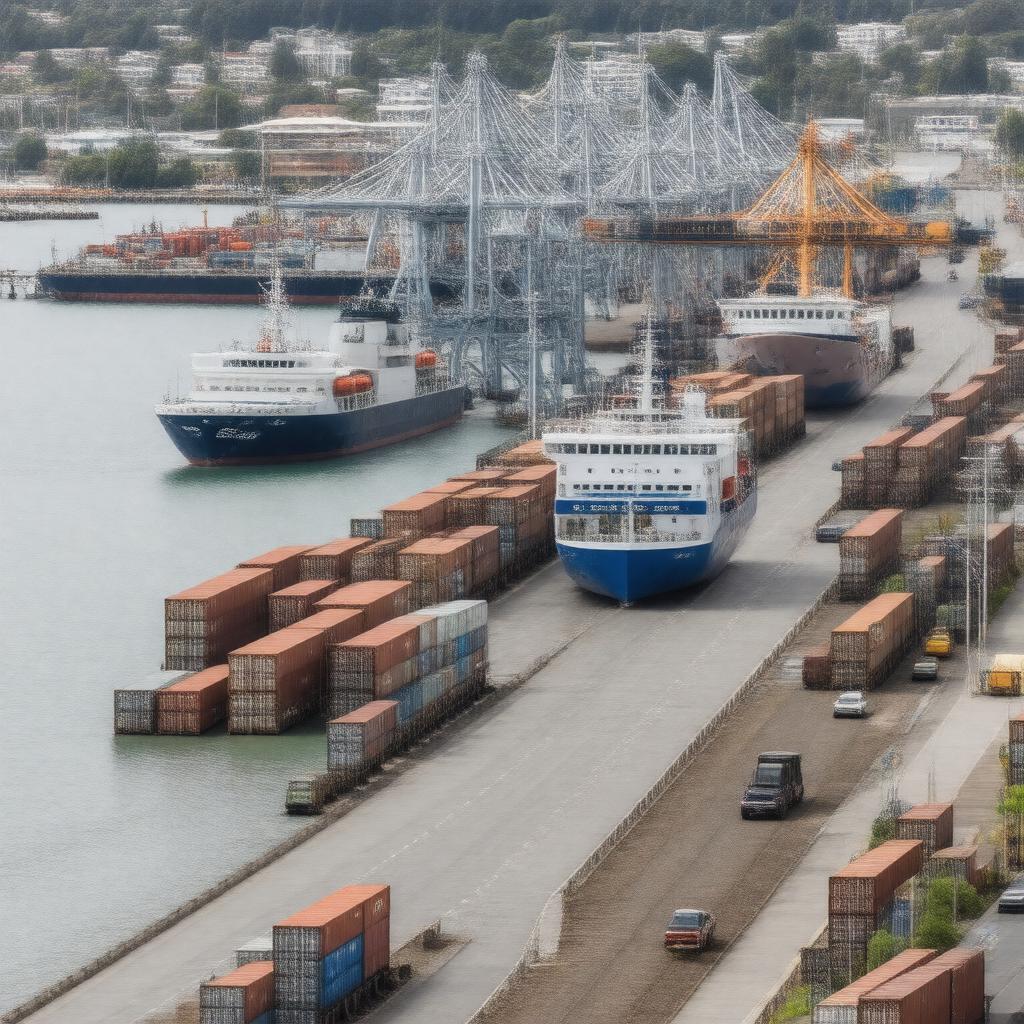 AI-created image of CentrePort Wellington