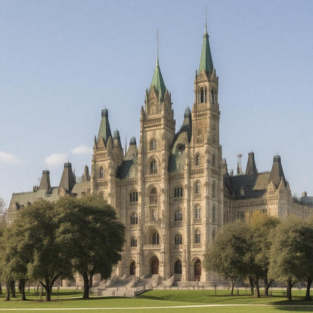 Click to view larger image AI-created image of Centre Block