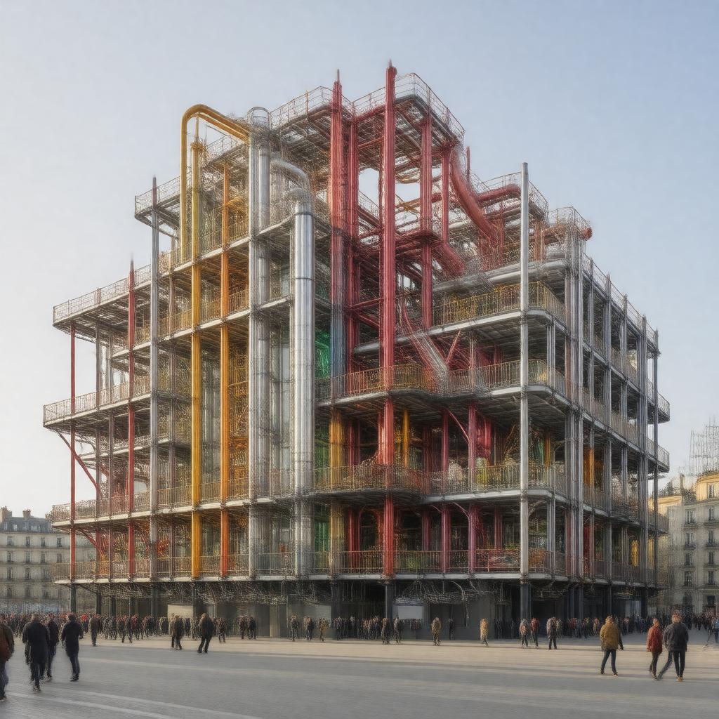 AI-created image of Centre Georges Pompidou