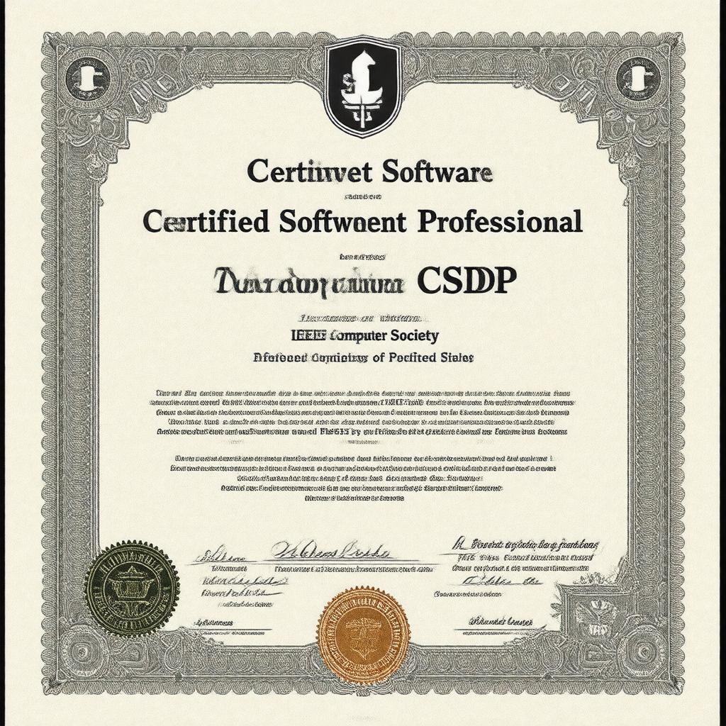 Click to view larger image AI-created image of Certified Software Development Professional
