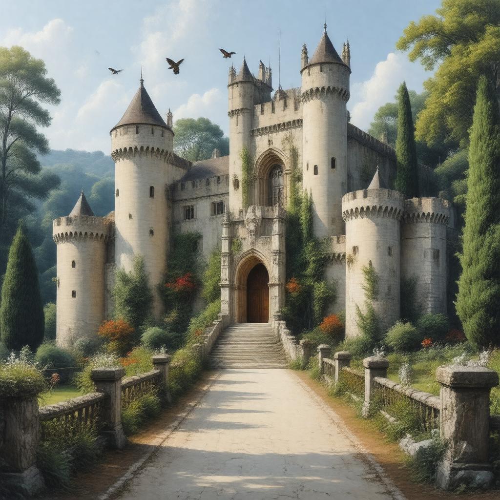 AI-created image of Château des Milandes