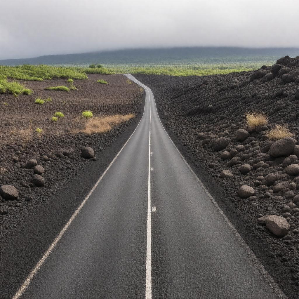 AI-created image of Chain of Craters Road