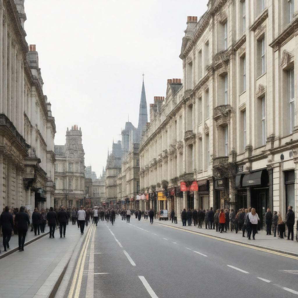 Click to view larger image AI-created image of Chancery Lane, London, England