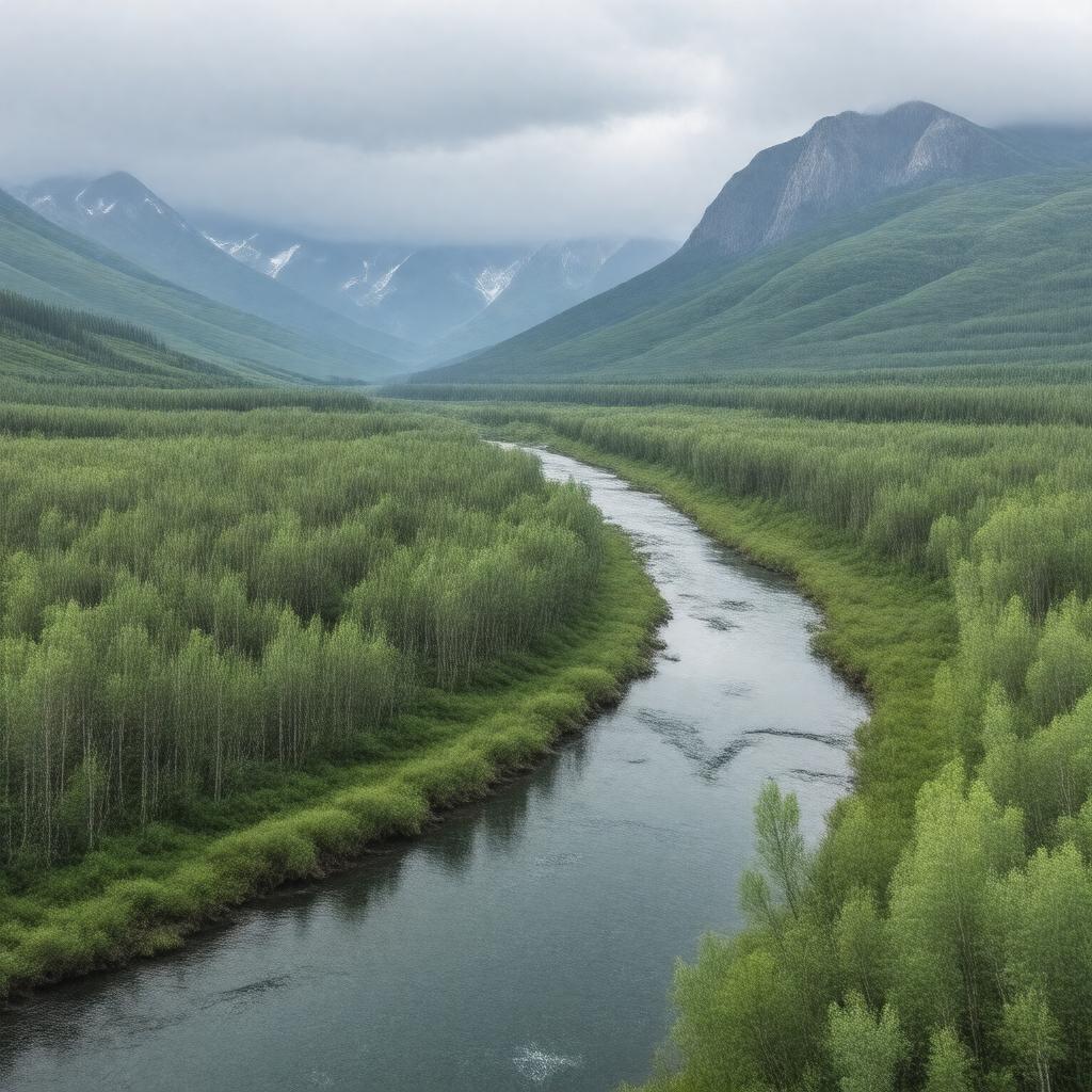 AI-created image of Chandalar River