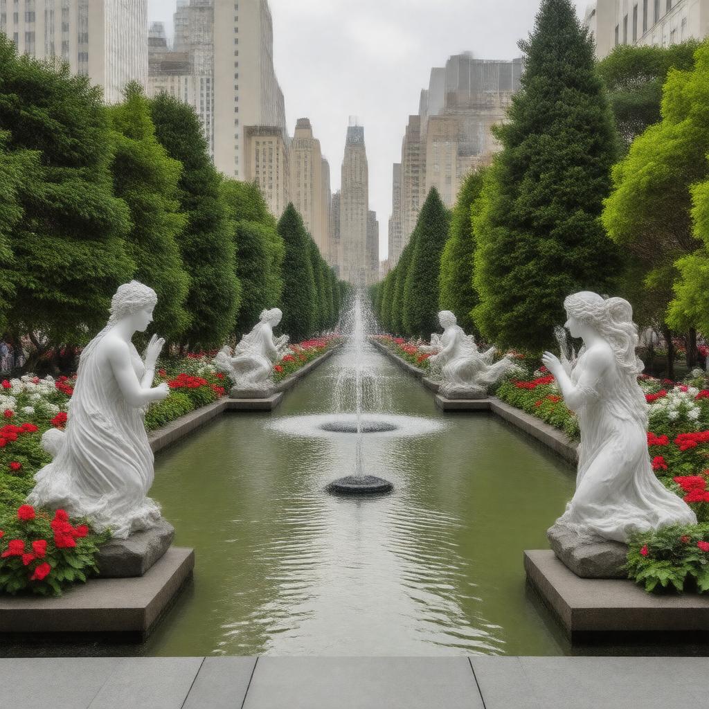 Click to view larger image AI-created image of Channel Gardens