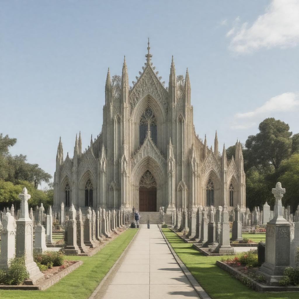 AI-created image of Chapel of the Chimes, Oakland, California
