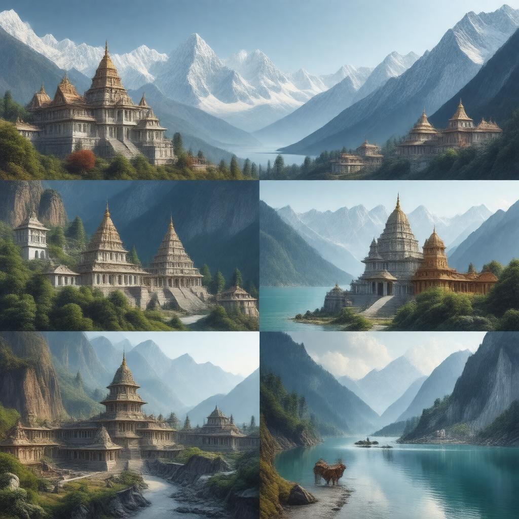 AI-created image of Char Dham