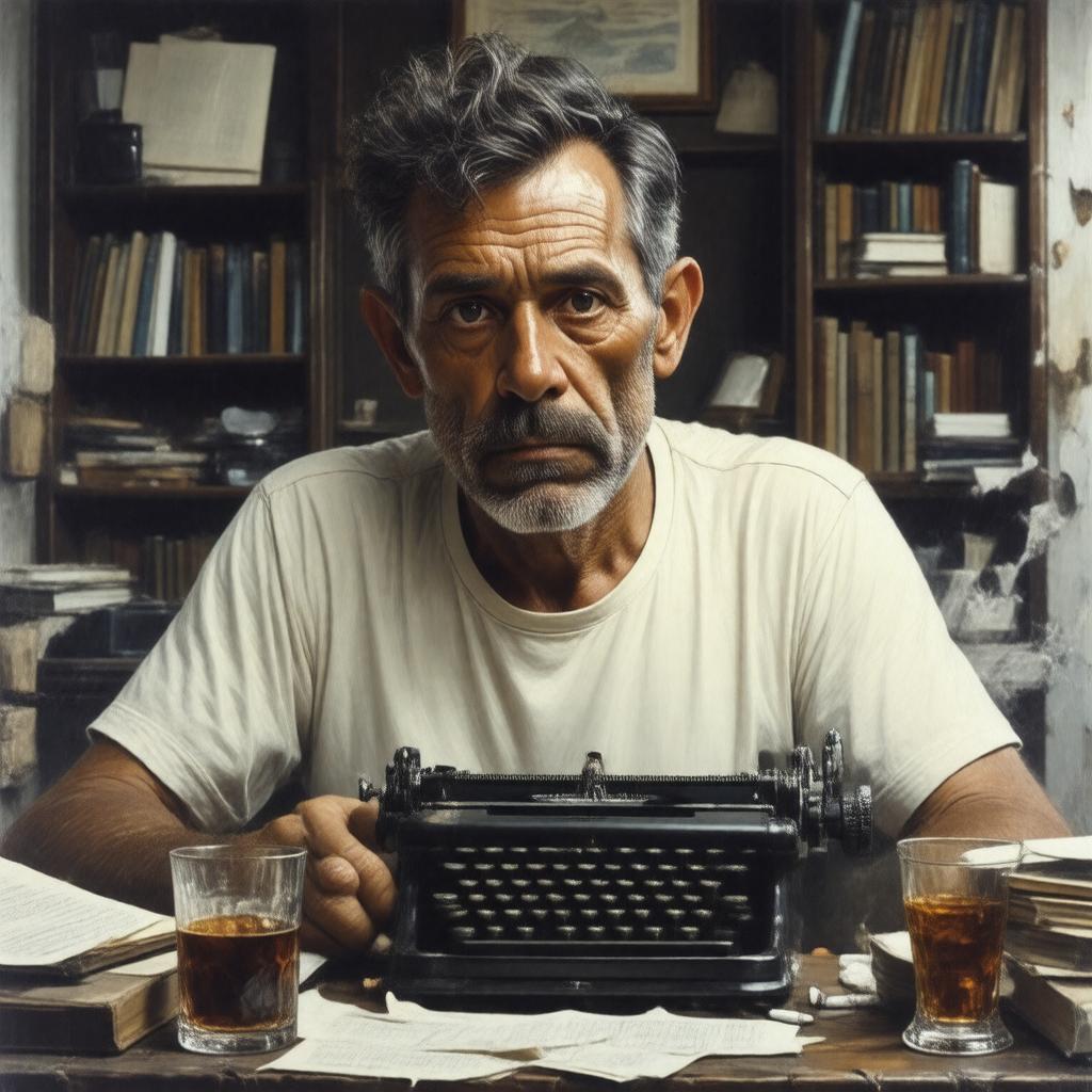 AI-created image of Charles Bukowski