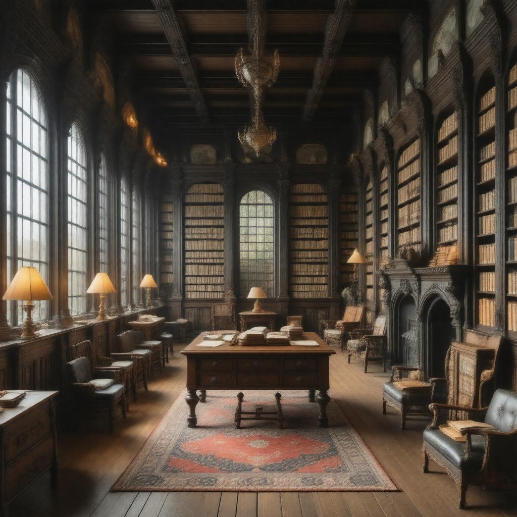 Click to view larger image AI-created image of Charles Dickens Museum Library