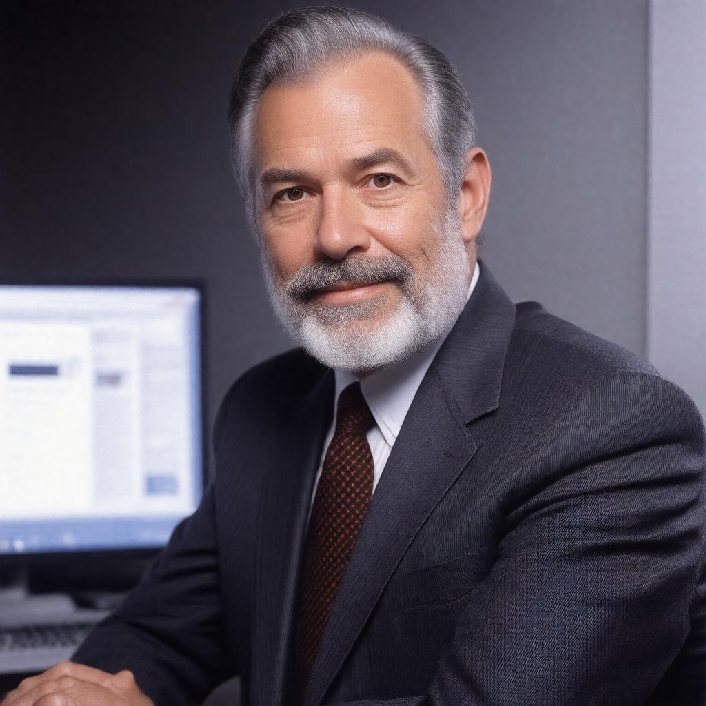 AI-created image of Charles Geschke