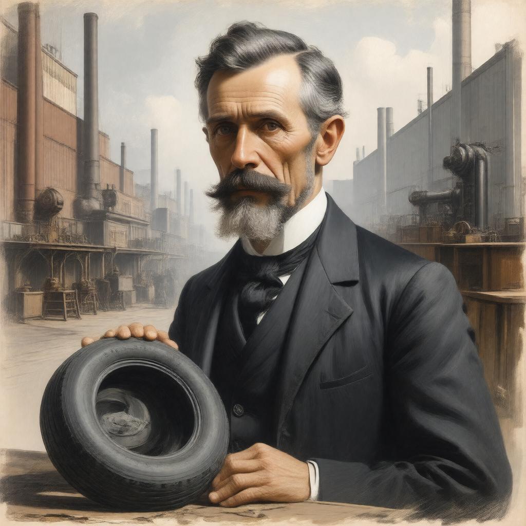 Click to view larger image AI-created image of Charles Goodyear