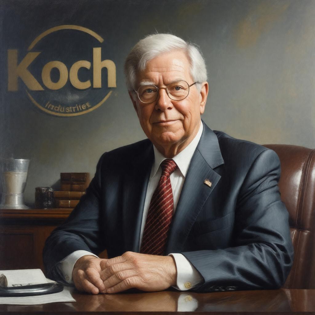 AI-created image of Charles Koch