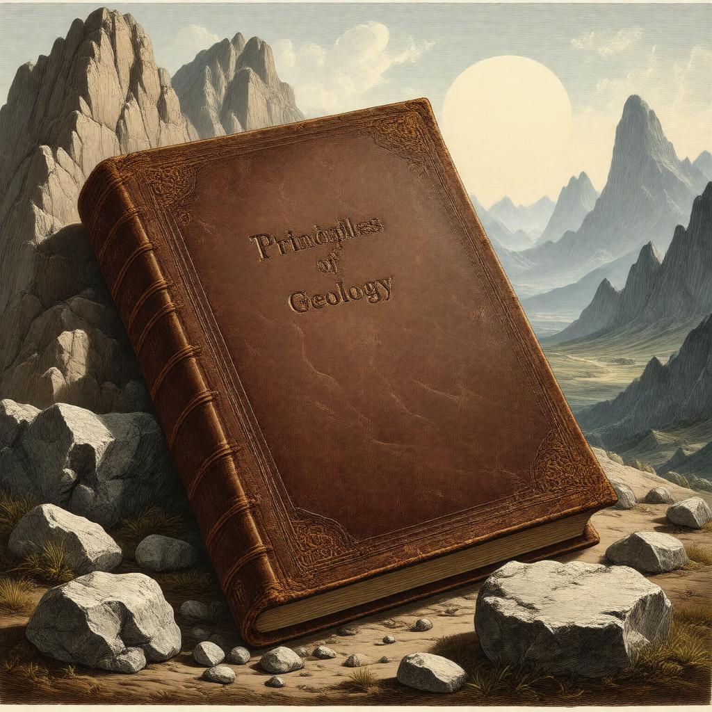 Click to view larger image AI-created image of Charles Lyell's Principles of Geology